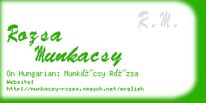 rozsa munkacsy business card